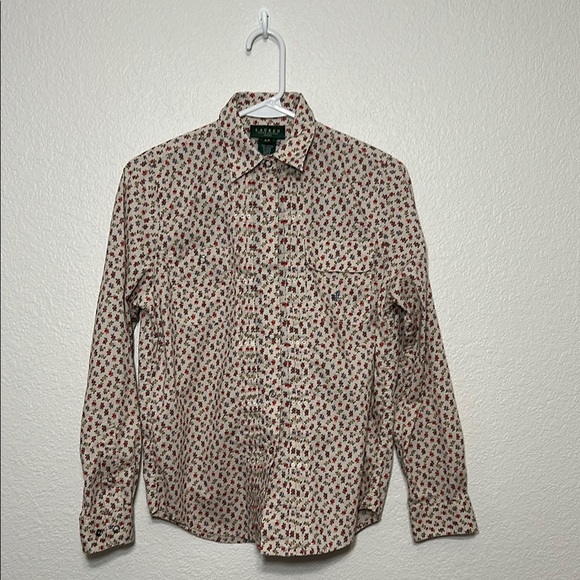 Lauren Ralph Lauren Flower Button Up PP - Picture 1 of 9